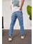 5101 Dizi Yırtık Slim Mavi Jean 4