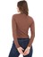 Likralı Pamuk Tişört-Slim Fit -Açık Kahve 5