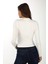 Likralı Pamuk Tişört-Slim Fit -Krem 5