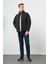 Siyah Dolumlu Hakim Yaka Slim Fit Dar Kesim Klasik Mont 1007245153 2