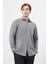 Siyah Uzun Kol Düz Gabardin Sert Yaka Cepli Pamuklu Classic Comfort Fit Gömlek 1004245168 1