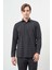 Siyah Uzun Kol Ekose Desen Gabardin Sert Yaka Cepli Pamuklu Classic Comfort Fit Gömlek 1004245169 1