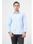 Koyu Mavi Uzun Kol Düz Sert Yaka Pamuklu Classic Comfort Fit Gömlek 1004245269 1