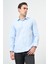 Koyu Mavi Uzun Kol Düz Sert Yaka Pamuklu Classic Comfort Fit Gömlek 1004245269 3