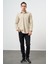 Açık Bej Uzun Kol Düz Gabardin Sert Yaka Cepli Pamuklu Classic Comfort Fit Gömlek 1004245168 2