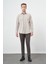 Turuncu Uzun Kol Ekose Desen Gabardin Cepsiz Pamuklu Classic Comfort Fit Gömlek 1004245165 3
