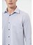 Koyu Lacivert Uzun Kol Kendinden Cepli Pamuklu Classic Comfort Fit Gömlek 1004245213 4