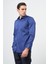 Lacivert Uzun Kol Düz Bez Ayağı 041 Sert Yaka Classic Comfort Fit Gömlek 1004245323 1