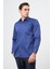Lacivert Uzun Kol Düz Bez Ayağı 041 Sert Yaka Classic Comfort Fit Gömlek 1004245323 2