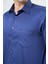 Lacivert Uzun Kol Düz Bez Ayağı 041 Sert Yaka Classic Comfort Fit Gömlek 1004245323 4