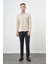 Bej Uzun Kol Düz Bez Ayağı Yarım İtalyan Yaka Cepsiz Pamuklu Classic Slim Fit Gömlek 1004245211 2