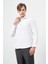 Bej Uzun Kol Düz Bez Ayağı Yarım Italyan Yaka Cepsiz Pamuklu Classic Slim Fit Gömlek 1004245211 3