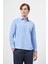 Beyaz Uzun Kol Düz Bez Ayağı Sert Yaka Cepsiz Pamuklu Classic Slim Fit Gömlek 1004245267 3