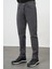 Koyu Antrasit Düz Gabardin Pamuklu 5 Cep Slim Fit Casual Pantolon 1003245319 2