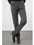 Koyu Antrasit Düz Gabardin Pamuklu 5 Cep Slim Fit Casual Pantolon 1003245319 3