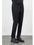 Koyu Lacivert Düz Armürlü Pamuklu Yan Cep Comfort Fit Casual Pantolon 1003245164 2