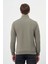 Koyu Haki Örme Hakim Yaka Pamuklu Casual Slim Fit Dar Kesim Sweatshirt 1013245151 5