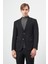 Siyah Armürlü Mono Yaka Tam Astar Esnek 6 Drop Slim Fit Classic Takım Elbise 1001245175 1