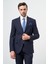Lacivert Armürlü Mono Yaka Tam Astar Esnek 6 Drop Slim Fit Classic Takım Elbise 1001245175 1