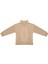 Unisex Çocuk Yakalı Fermuarlı Sweatshirt - Bej 1