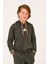 Unisex Çocuk Kapüşonlu Sweatshirt - Haki 1