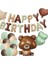 Happy Bırthday Folyo Bebek Ayı Folyo Balon Doğum Günü Parti Seti Süsü 1