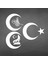3 Hilal Sticker, Ayyıldız Sticker, Arka Cam Ülkücü Sticker, Araba Sticker, Oto Sticker 2