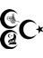 3 Hilal Sticker, Ayyıldız Sticker, Arka Cam Ülkücü Sticker, Araba Sticker, Oto Sticker 1