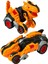 Trex Dinazor Figür Araba Sürtmeli Teker Transformers Robot Dinozor 15CM Turuncu 1