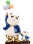Panda Heykeli Heykelcik Heykeli W/balonlu Üstü Dolap Için Mavi (Yurt Dışından) 1