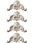 4 Oymalı , Oyma Çı, Çerçeve Ahşap Figürler Pervaz Boyasız 4CMX4CM (Yurt Dışından) 4