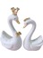 3D Swan Heykeli Figürinler Hayvan Heykel Sanat Masası Gösterge Tablosu Süsleri Büyük Beyaz (Yurt Dışından) 1