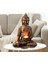 Willow Meditating Buda Heykeli Heykel Heykel Dekorasyonu Tealight 21X31CM A (Yurt Dışından) 5
