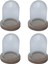 4 Şeffaf Cam Cloche Dome W / Dekor Için I, Sarı (Yurt Dışından) 4