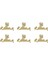 Atatürk Silüet Imza Tasarımlı Gold Renk Metal Yaka Rozeti 1 Paket 6'lı 1
