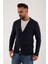 Lacivert Erkek Pamuklu Triko Blazer Ceket 3