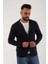 Lacivert Erkek Pamuklu Triko Blazer Ceket 4