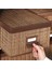 Motorp 55X35X27CM Doğal Bambu Palmiye Yaprağı Kapaklı Eşya Saklama Kutusu Sepeti Kutu Sepet 3