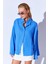 Saks Kolları Salaş Yıkamalı Müslin Oversize Rahat Kalıp Kadın Basic Gömlek| Mks166881-01-6881 2