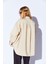Bej Soft Yumuşak Dokulu Modal Karışımlı Oversize Kadın Gömlek - 9503 5