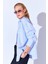 Mavi Çizgili Oversize Rahat Kalıp Basic Kadın Gömlek Ek100167429yn 2