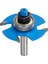 Ahşap Freze Bıçakları 03B-50803008 Dört Kanatlı Rulmanlı Oyuk Açma Freze Ucu Sap 8 mm 1