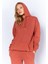 Eskitme/soluk Efektli Regular/normal Kalıp Kapşonlu Kanguru Cepli Örme Sweatshirt | KIREMIT-8851 1