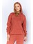 Eskitme/soluk Efektli Regular/normal Kalıp Kapşonlu Kanguru Cepli Örme Sweatshirt | KIREMIT-8851 2
