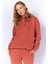 Eskitme/soluk Efektli Regular/normal Kalıp Kapşonlu Kanguru Cepli Örme Sweatshirt | KIREMIT-8851 3