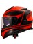 Storm 2 Dodger Mat Siyah-Neon Turuncu Kapalı Kask 2