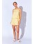 Sarı Pamuk Müslin Yıkamalı Şort Atlet Rahat Kesim Kadın Pijama Takımı | Mkw179977-01 2