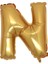 N Harfi Altın Folyo Balon 40 Inch 90 Cm 1