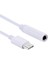 Type-C To Aux 3.5mm Kulaklık Çevirici Dönüştürücü Adaptör Usb-C Adaptör 1.kalite Beyaz 3