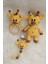 Amigurumi Yenidoğan Uyku Arkadaşı Şirin Zürafa, Çıngırak ve Emzik Zinciri 3'lü Set 1